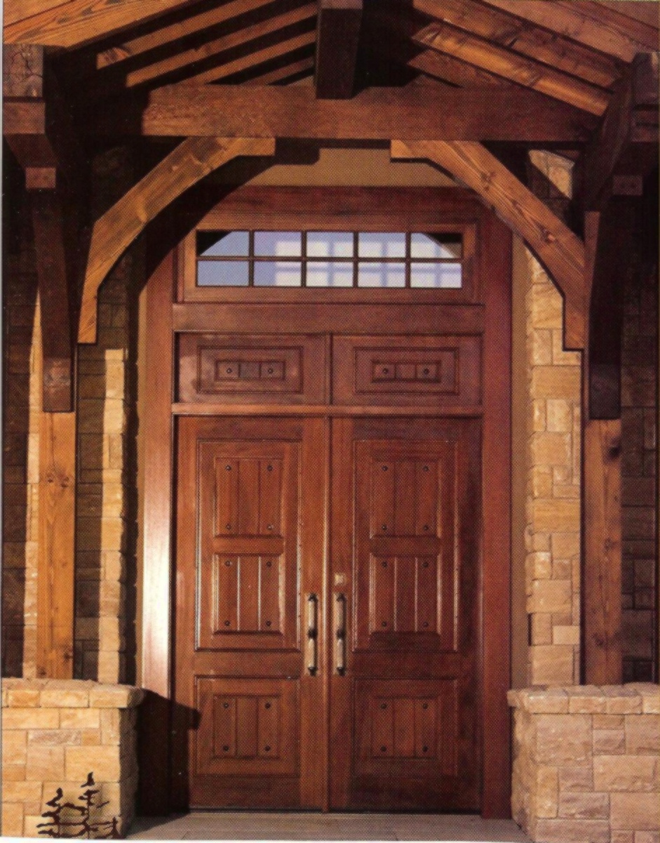 exterior wood entry